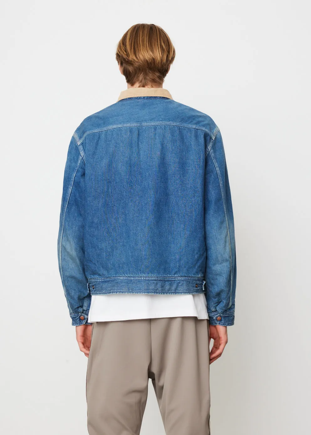 11.5oz Denim Bone Lining Reversible Zip-up Work Jacket