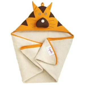 3 Sprouts Orange Tiger Hooded Towel