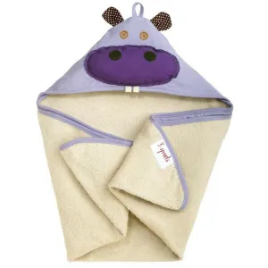 3 Sprouts Purple Hippo Hooded Towel