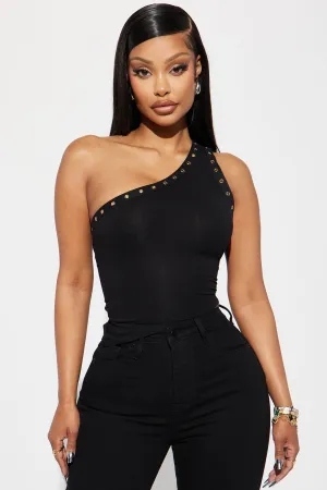 Aphrodite One Shoulder Top - Black
