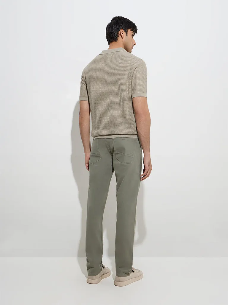 Ascot Olive Relaxed - Fit Mid - Rise Jeans
