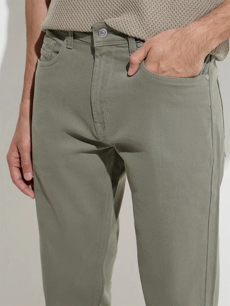 Ascot Olive Relaxed - Fit Mid - Rise Jeans