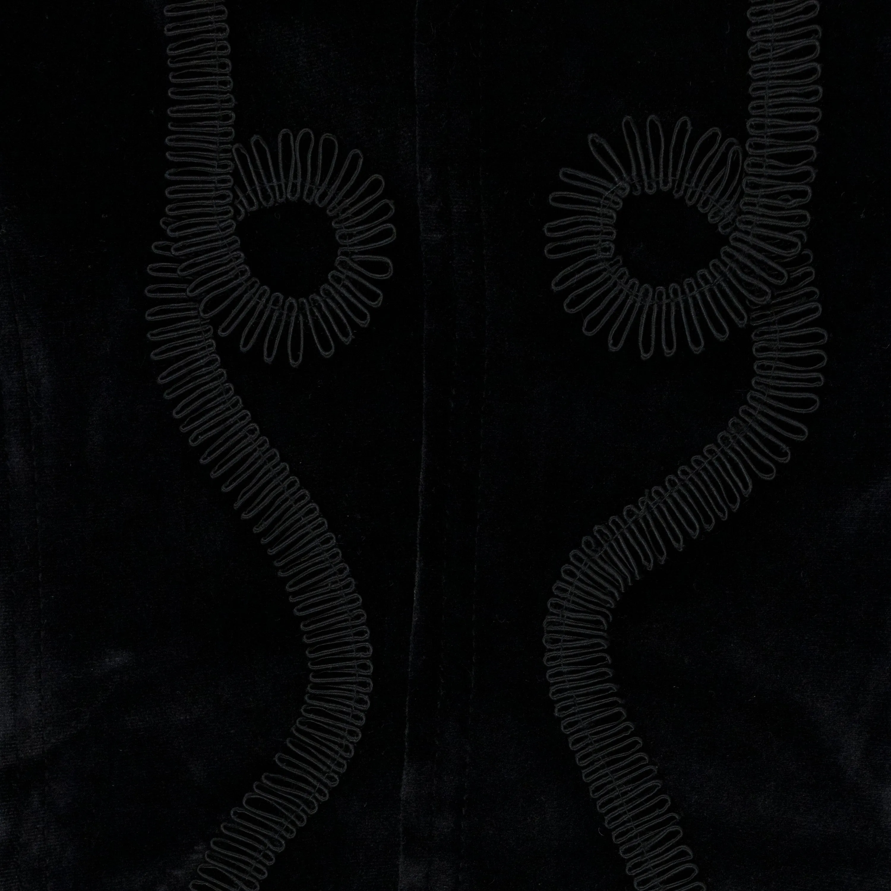 BLACK PASSEMENTERIE REVERSIBLE GRACE DAY DRESS