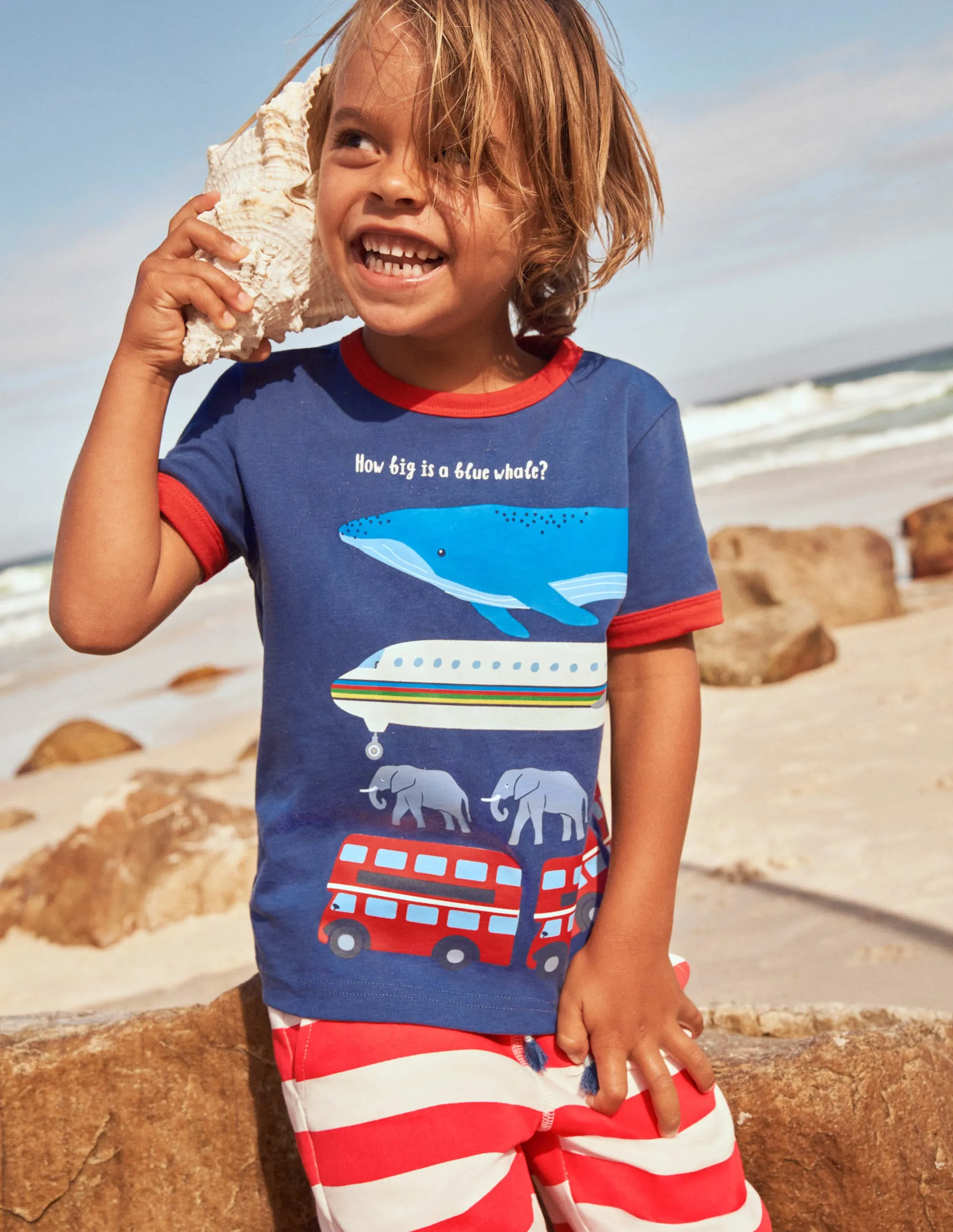 Educational Printed T-shirt-Starboard Blue Whale Facts