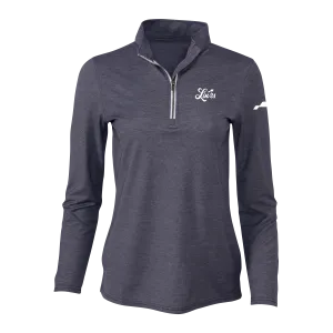 Full Turn Women's Butter Stripe 1/2 Zip - Navy