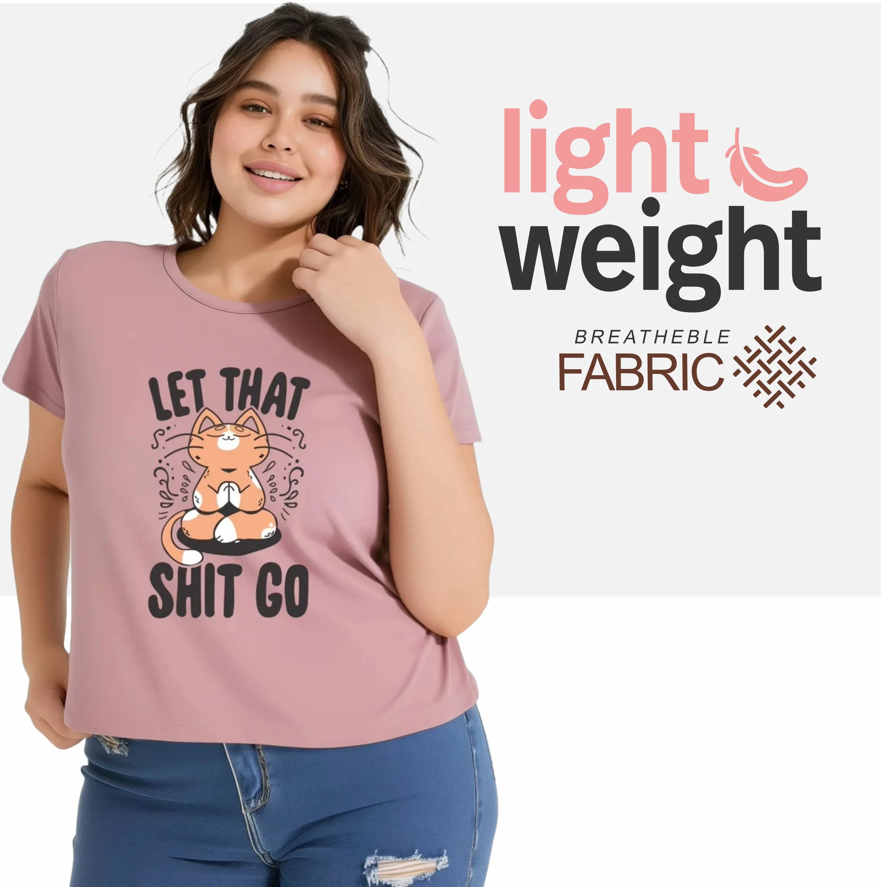 Let Shit Go Plus Size Women T-Shirt