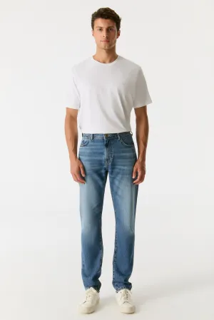 Marcel Tapered 5 Pocket Jeans Medium Blue