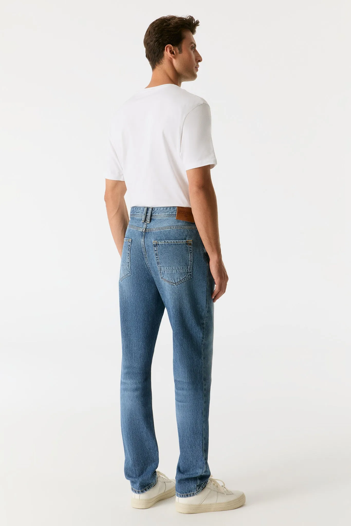 Marcel Tapered 5 Pocket Jeans Medium Blue