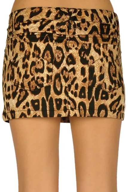 Mini Skirt Leopard Print