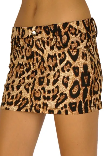 Mini Skirt Leopard Print