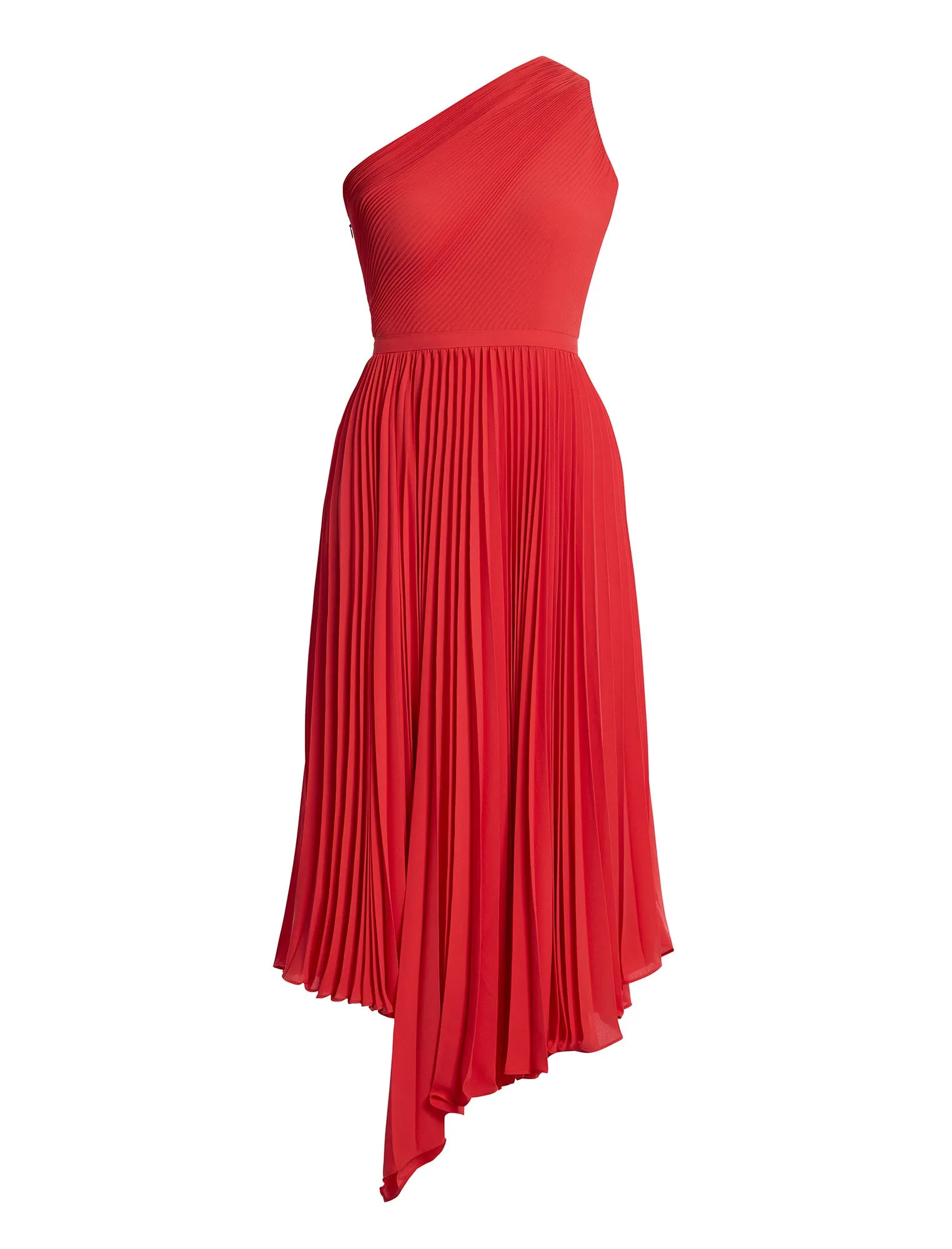 One Shoulder Pleated Dress