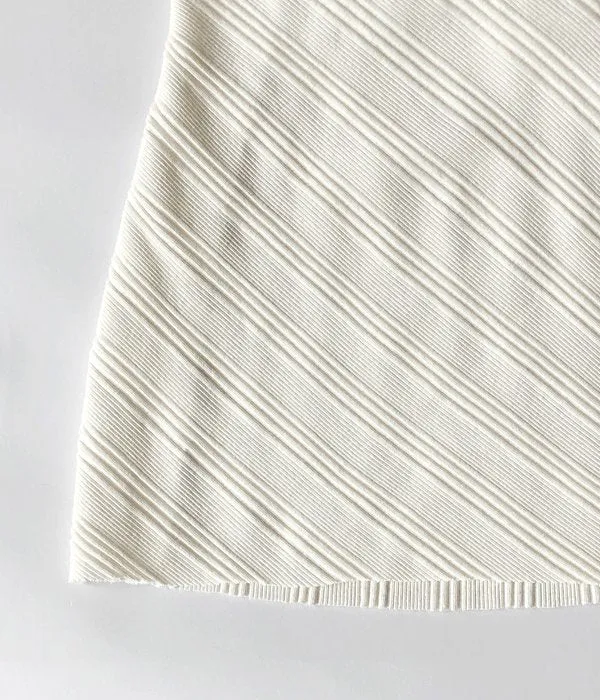 PHEENY/RANDOM RIB ONE SHOULDER TOPS(IVORY)