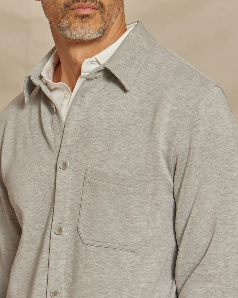 The Noah - Double Knit Chore Coat - Light Heather Grey