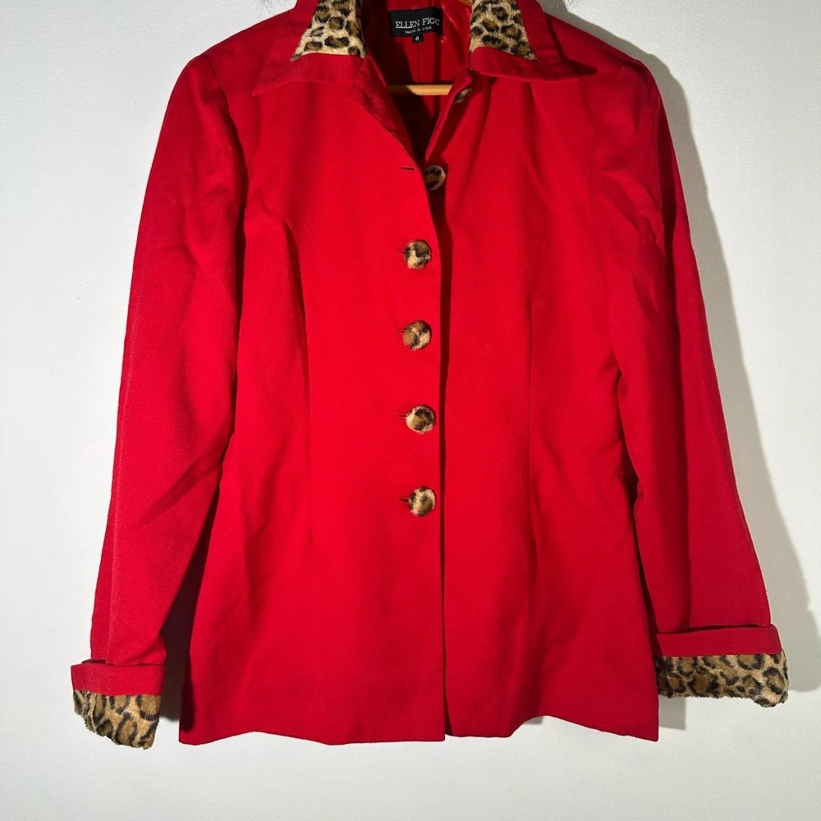 Vintage Ellen Fig Red Jacket