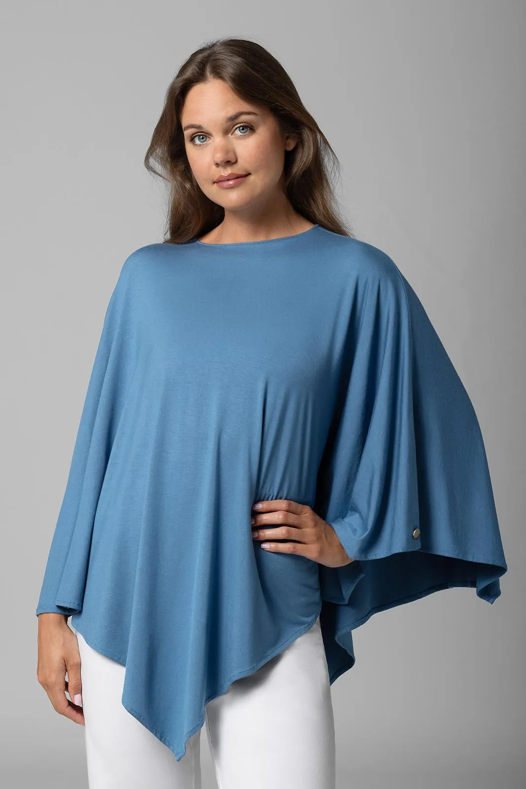 Women's Tama Poncho | Blue Dusk