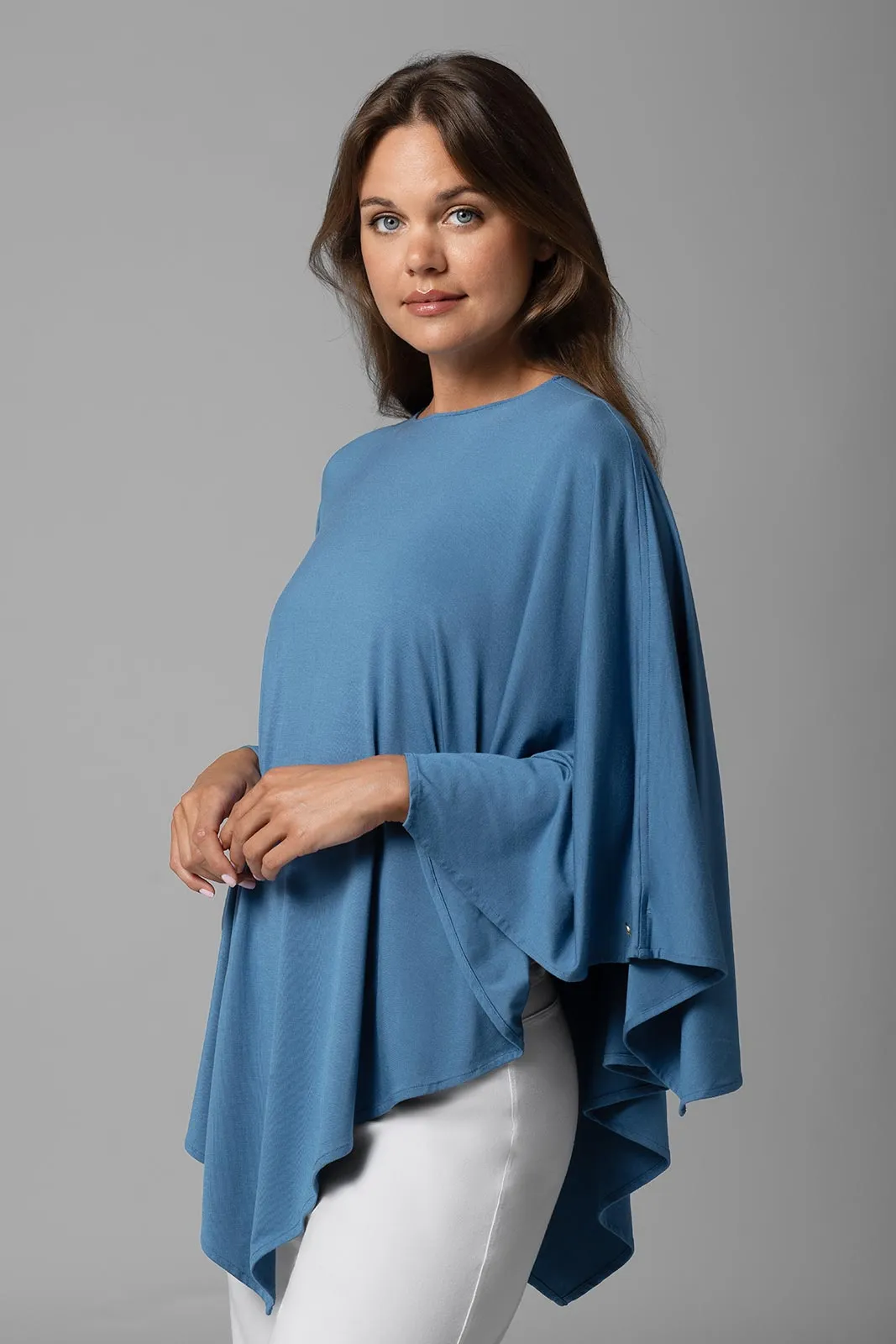 Women's Tama Poncho | Blue Dusk