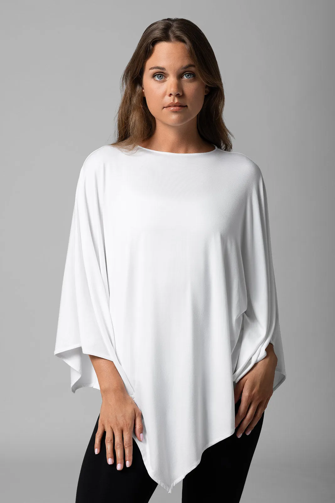 Women's Tama Poncho | White