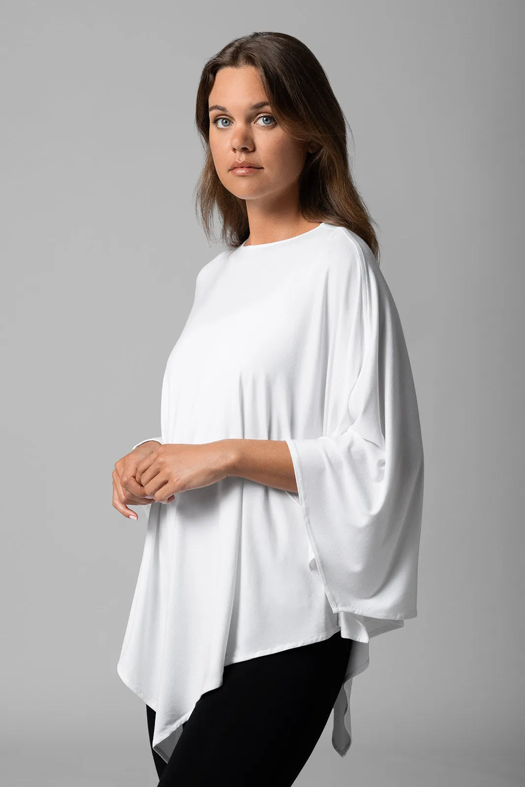 Women's Tama Poncho | White