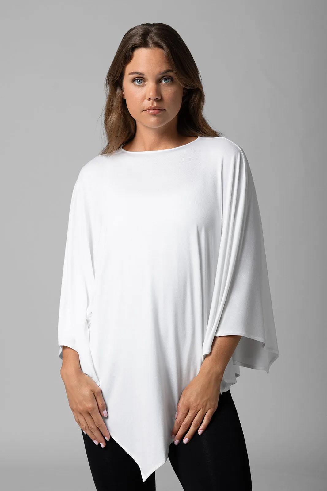 Women's Tama Poncho | White