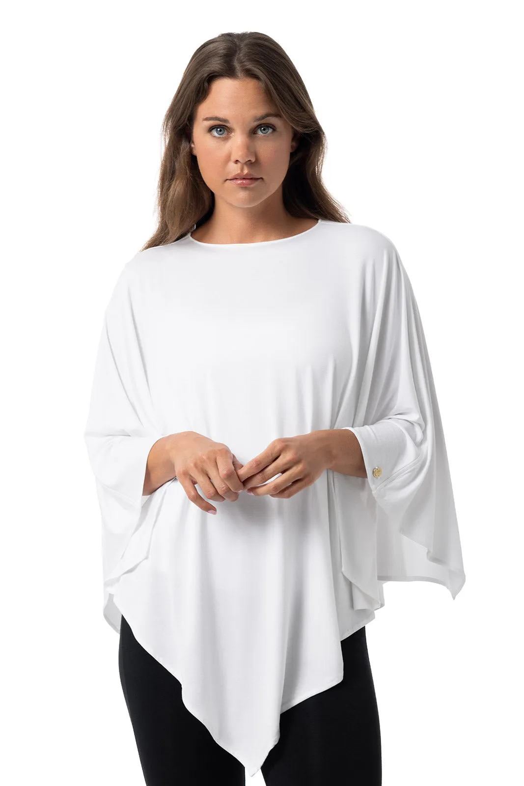 Women's Tama Poncho | White